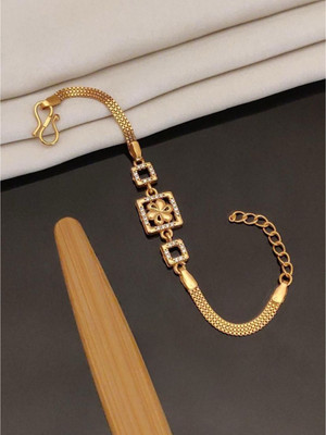 GlanzReich Brass Zircon Gold-plated Bracelet
