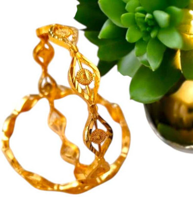 Sajmahal cosmetics Copper Gold-plated Bangle(Pack of 2)