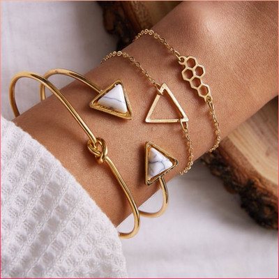 JDENTERPRISES Alloy Gold-plated Bracelet(Pack of 4)
