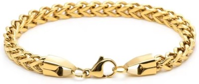MEENAZ Metal, Alloy, Steel, Stainless Steel Gold-plated Charm Bracelet