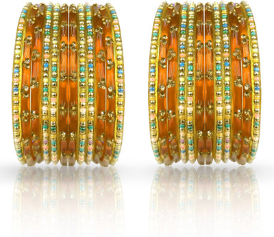 beutifly Glass Pearl Bangle Set