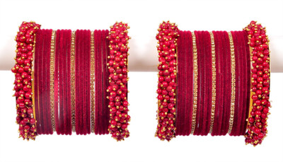 ZINEKA Metal Gold-plated Bangle Set(Pack of 42)