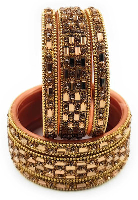 RAF dukan Plastic Gold-plated Bangle Set(Pack of 6)