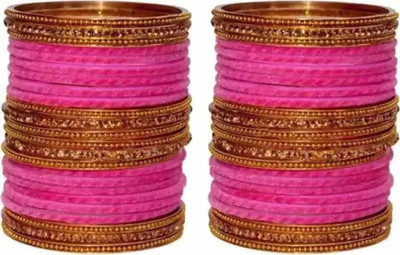 RADHA MOHAN EMPIRE Fabric, Glass Bangle Set(Pack of 48)