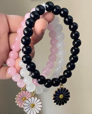 KRISHMAYATOZ Crystal Beads Bracelet Set(Pack of 3)