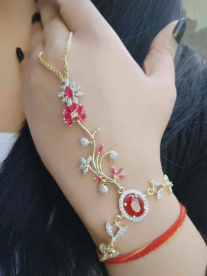 Sipradh Alloy Diamond Gold-plated Ring Bracelet