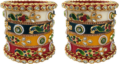 Hamna Plastic Zircon Bangle Set(Pack of 2)
