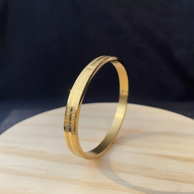 MAME CREATION Stainless Steel Gold-plated Kada