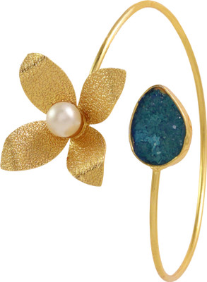 khannak Brass, Stone Sapphire Gold-plated Bracelet