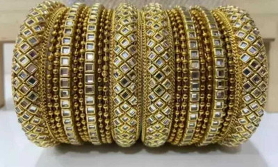 CHURA KING Alloy Beads Gold-plated Bangle Set(Pack of 20)