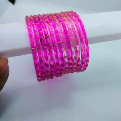 sashhandmade Glass Bangle Set(Pack of 12)