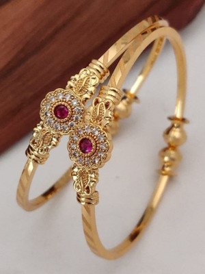 BIMIJEWEL Alloy Gold-plated Bangle(Pack of 2)