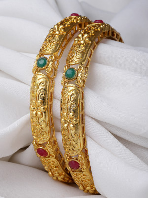 Sukkhi Alloy Gold-plated Bangle Set(Pack of 2)