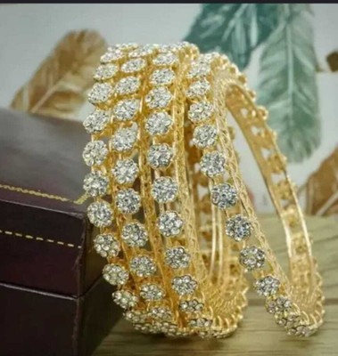 jayajwell Alloy Gold-plated Bangle Set(Pack of 4)