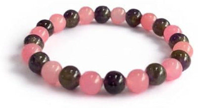 VIBESLE Stone, Rose Quartz Beads, Crystal Charm Bracelet