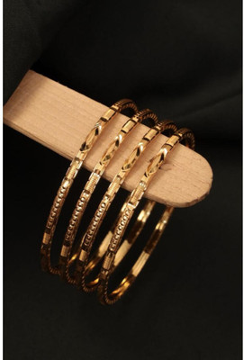 virat enterprise Brass Gold-plated Bangle Set(Pack of 4)