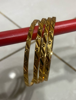 TSD Metal Gold-plated Bangle Set(Pack of 4)