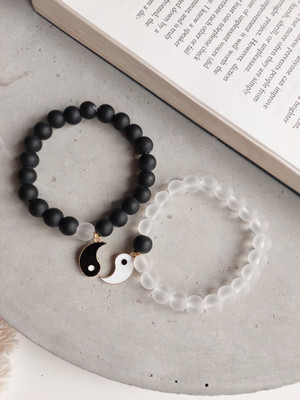 Icandies Stone, Glass Beads, Crystal Bracelet(Pack of 2)