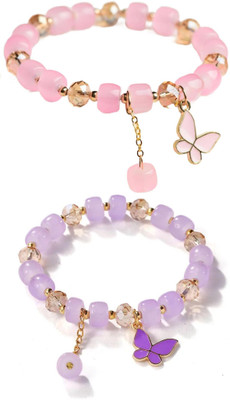 PIXFLIX Crystal Charm Bracelet(Pack of 2)