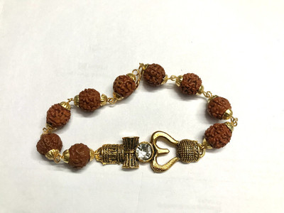 divinesouviners Rudraksha Gold-plated Bracelet