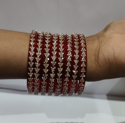 Shanvi Glass Beads Kada(Pack of 8)