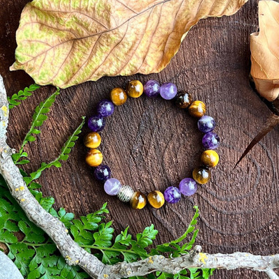 SUKHAD Stone, Crystal Beads, Agate Kada