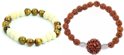 Malas Collection Wood, Stone Bracelet Set(Pack of 2)