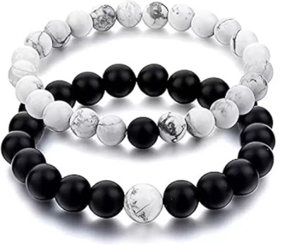 Priductegy Stone Beads, Pearl, Crystal Charm Bracelet(Pack of 2)