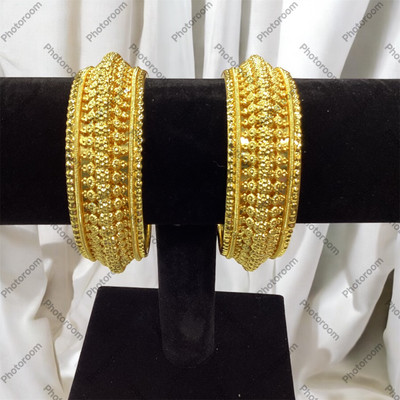 JASH Alloy Gold-plated Bangle Set(Pack of 2)