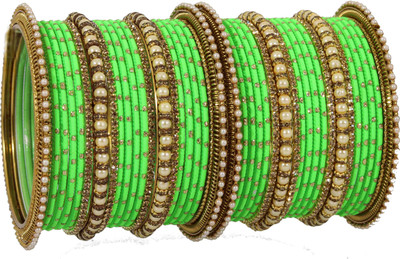 ZULKA Metal Zircon Bangle Set(Pack of 40)