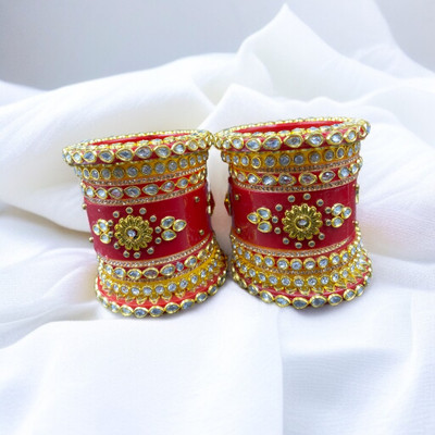 ROHIDAZ Plastic Cubic Zirconia Bangle Set(Pack of 2)