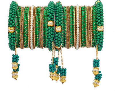 Rijoli Metal Zircon Bangle Set(Pack of 38)