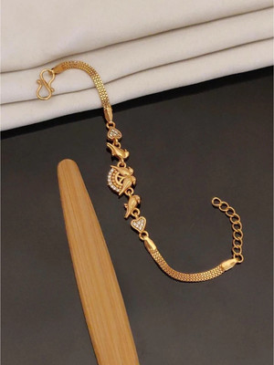 GlanzReich Brass Zircon Gold-plated Bracelet