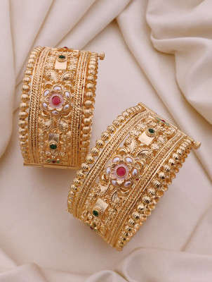 TKRB SALES Copper Diamond Gold-plated Bangle Set