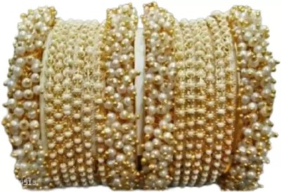 DONERIA Metal Pearl Bangle Set(Pack of 16)