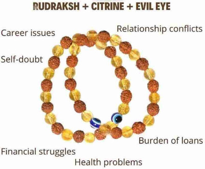 Rudraksham Crystal, Rudraksha Bracelet(Pack of 2)