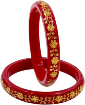 Rudiyana Plastic Gold-plated Bangle Set(Pack of 2)