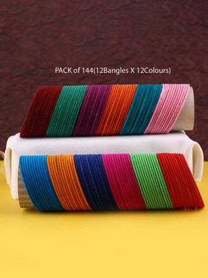 OURVIC Metal Bangle Set(Pack of 10)