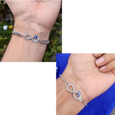RV YUWON Alloy Cubic Zirconia Bracelet Set(Pack of 2)