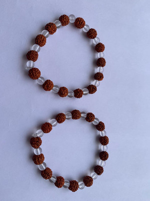Rudraksham Crystal, Rudraksha Bracelet(Pack of 2)