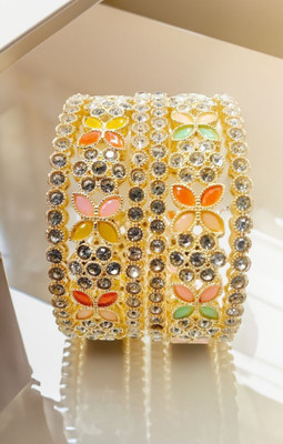 handmadecraft Alloy Zircon Gold-plated Bracelet Set(Pack of 4)