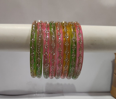 Shanvi Glass Beads Kada(Pack of 8)