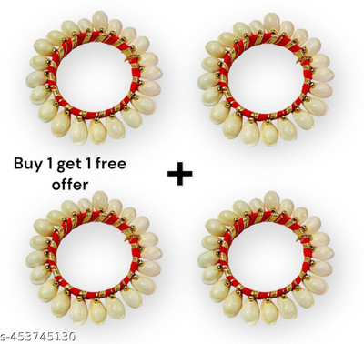 nitya fashion Shell Gold-plated Bangle Set(Pack of 4)