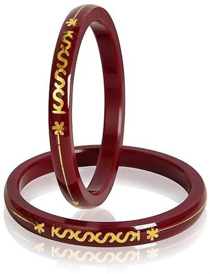 NANDANJEWELLERS Metal Gold-plated Bangle Set(Pack of 2)