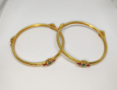 StepCraft Brass Bangle Set(Pack of 2)