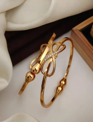 HEER HENI Alloy Gold-plated Bangle(Pack of 2)