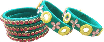 Kriti Glass Beads Bangle Set(Pack of 6)