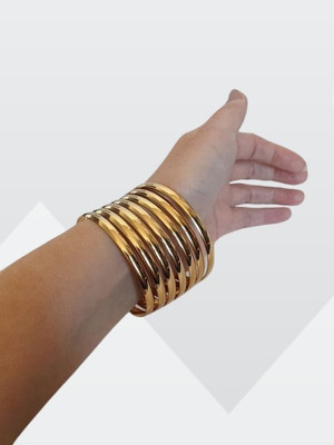 I S TRADERS Glass Bangle Set