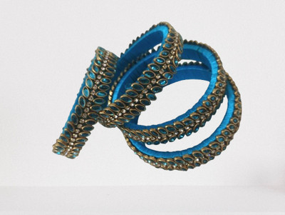 varnika lace house Plastic Beads Bangle Set(Pack of 4)