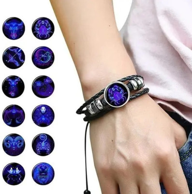 Astrootalk Leather Agate Bracelet